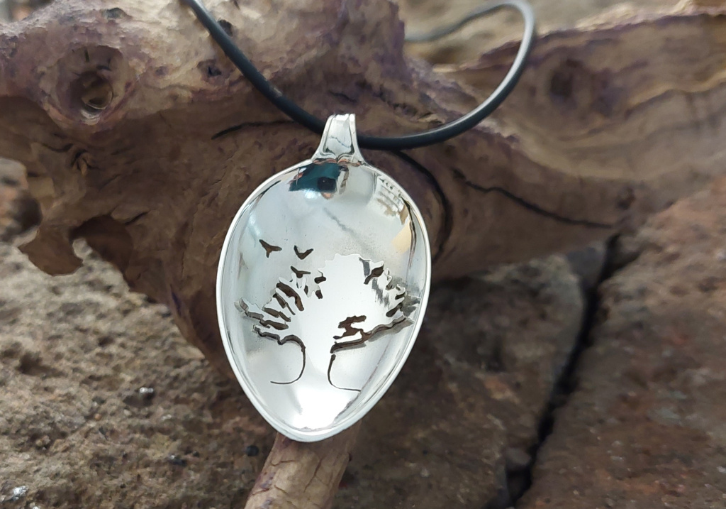 Löffelanhänger Baum 925-er Silber 