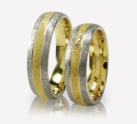 Trauring Gold zweifarbig HWG8802